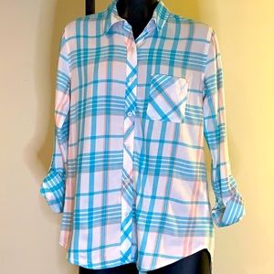 NWOT Women’s X-Small Market & Spruce Button Down Flannel Never Worn